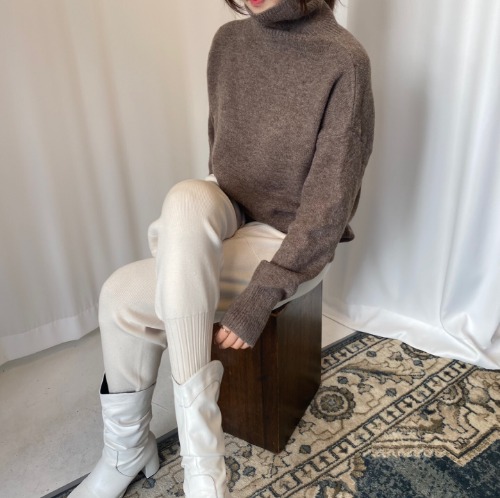[ZEROG] soft cashmere wool sweater _ brown