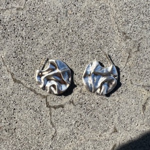 [ ZEROG ] bold wave circle earrings _ silver