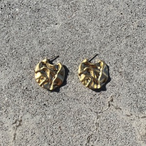 [ ZEROG ] bold wave circle earrings _ gold