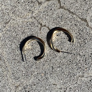 [ ZEROG ] gold wave ring earrings