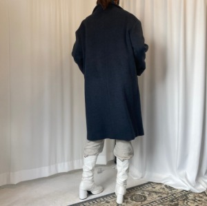 [ZEROG] pure wool 100% coat _ melange gray