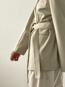 [ZEROG] robe double jacket _ ivory