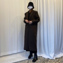 [ZEROG] cozy wool long CT _ brown